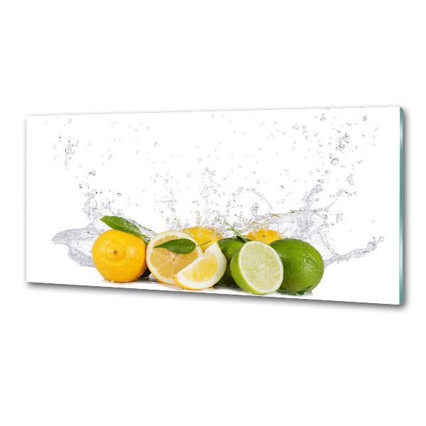 Spatscherm keuken Citrus en water