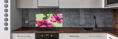 Achterwand keuken Hawaiiaanse bloemen