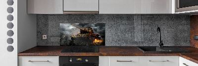 Glazen achterwand keuken Tank