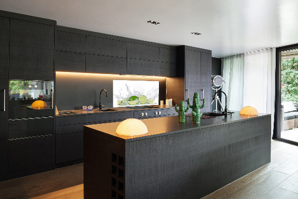 Glazen achterwand keuken Limoenen en water