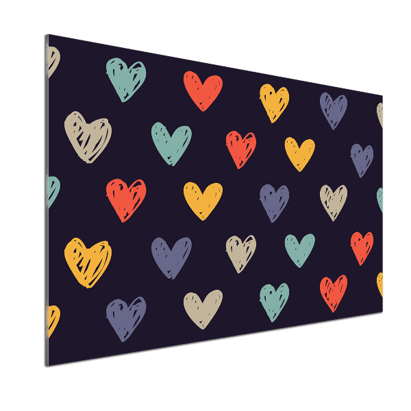 Panel do kuchni Kolorowe serca