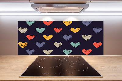 Achterwand keuken Kleurrijke harten