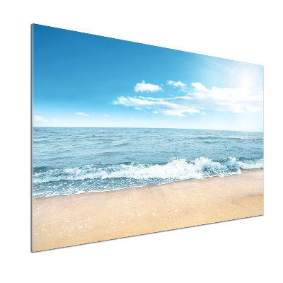 Panel szklany do kuchni Plaża