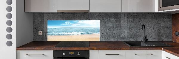 Spatscherm keuken Strand