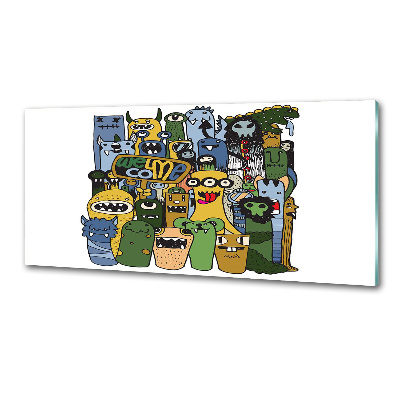 Keuken achterwand Gekke monsters