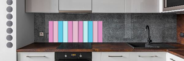 Glazen achterwand keuken Kleurrijke strepen