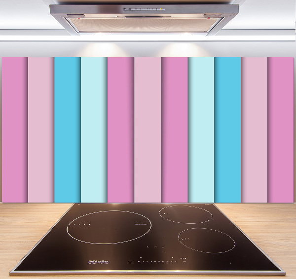 Glazen achterwand keuken Kleurrijke strepen