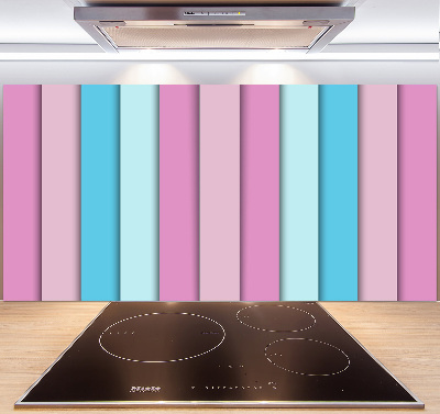 Glazen achterwand keuken Kleurrijke strepen