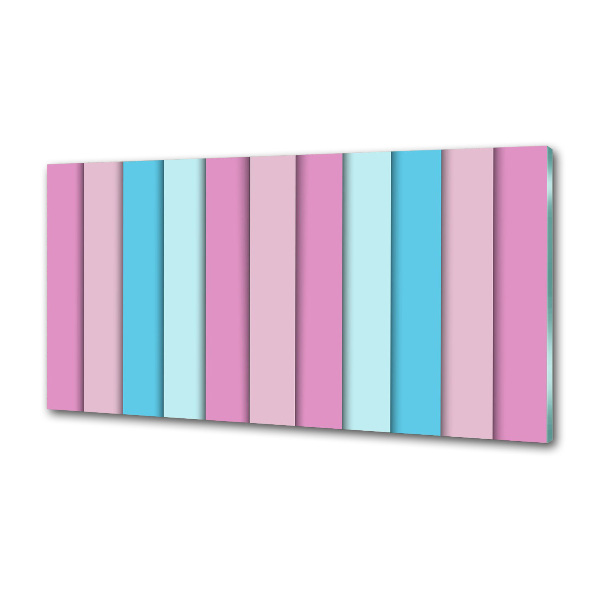 Glazen achterwand keuken Kleurrijke strepen