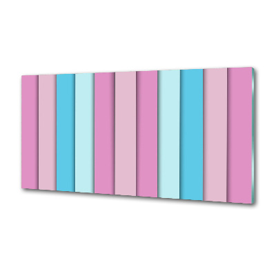 Glazen achterwand keuken Kleurrijke strepen