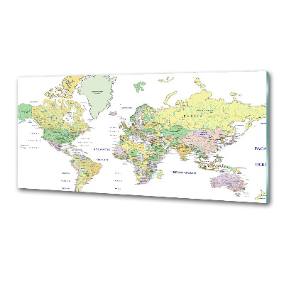 Keuken achterwand Wereldkaart