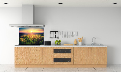 Spatplaat keuken Zonsondergang in het bos