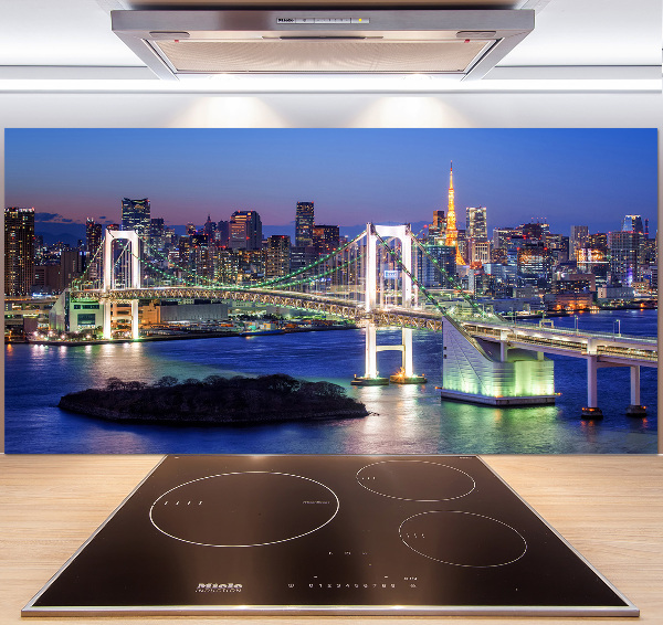 Spatscherm keuken Tokyo-brug