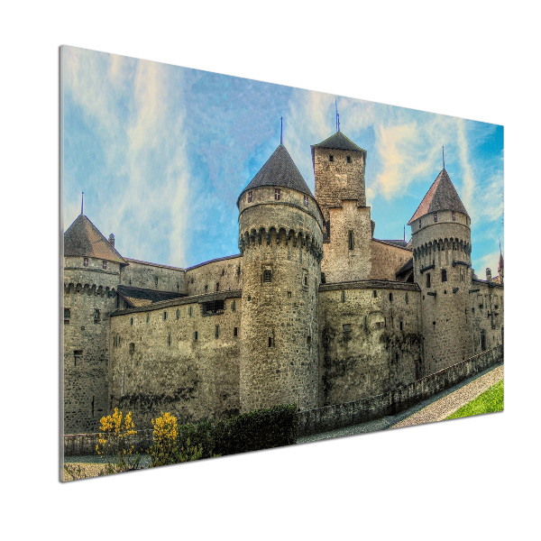 Spatplaat keuken Een kasteel in Zwitserland