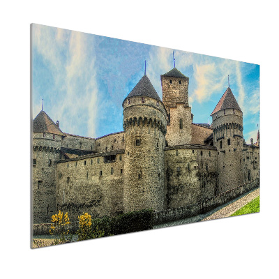 Spatplaat keuken Een kasteel in Zwitserland