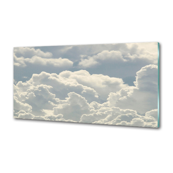 Spatscherm keuken Wolken