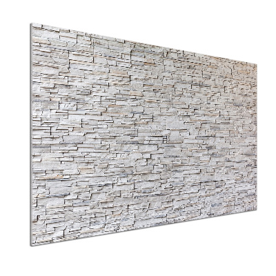 Glazen achterwand keuken Stenen muur