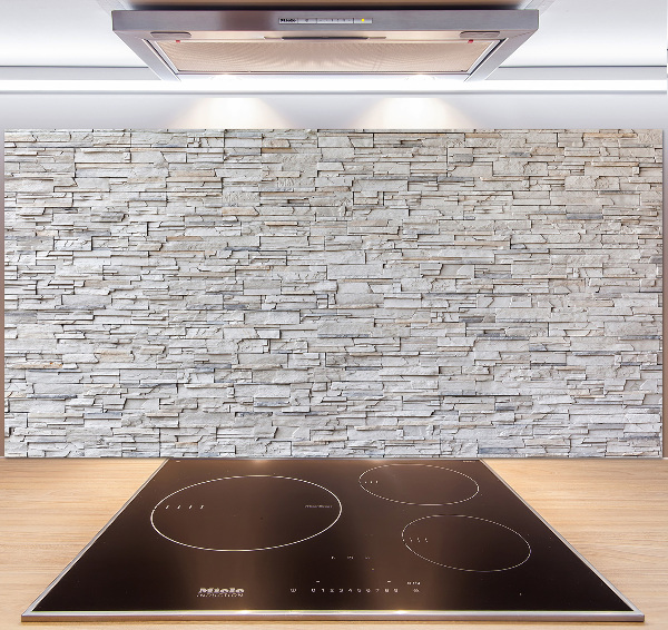 Glazen achterwand keuken Stenen muur