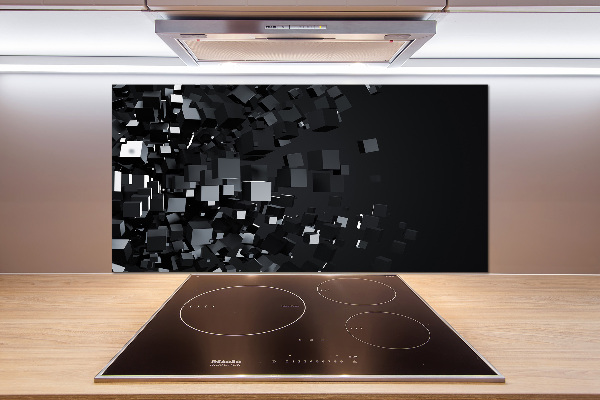Spatscherm keuken 3D-abstractie
