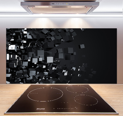 Spatscherm keuken 3D-abstractie