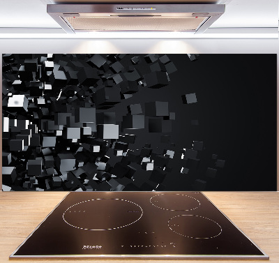 Spatscherm keuken 3D-abstractie
