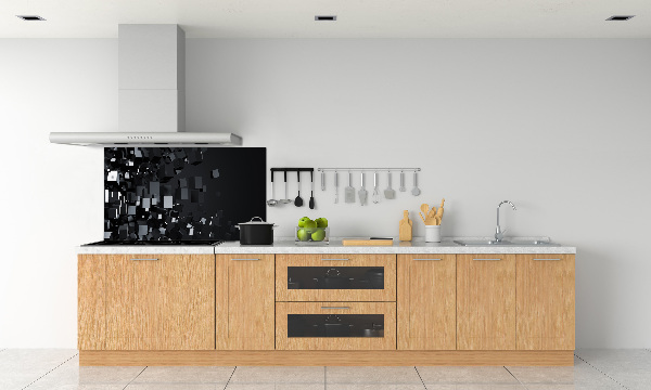 Spatscherm keuken 3D-abstractie