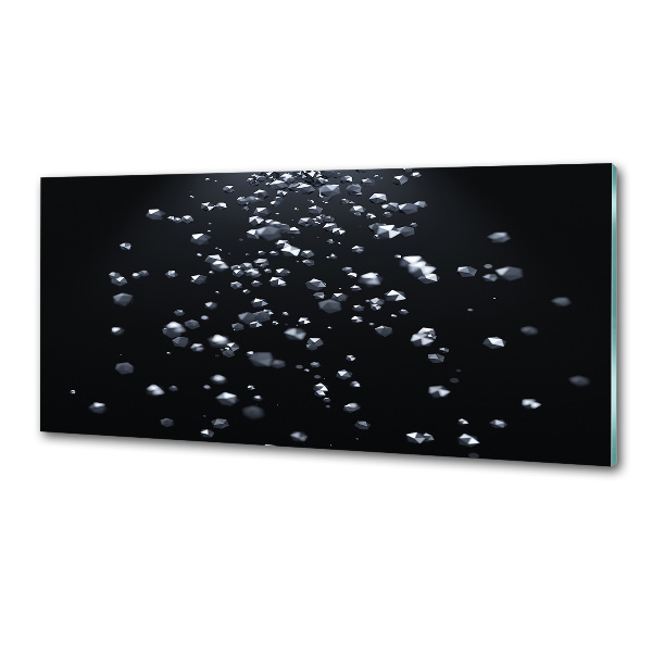 Glazen achterwand keuken 3D-abstractie