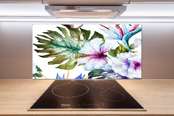 Keuken achterwand Hawaiiaanse bloemen