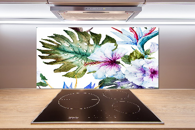 Keuken achterwand Hawaiiaanse bloemen