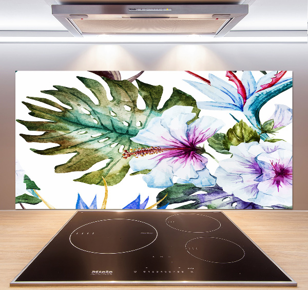 Keuken achterwand Hawaiiaanse bloemen