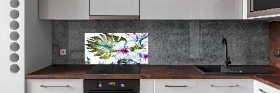 Keuken achterwand Hawaiiaanse bloemen