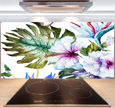 Keuken achterwand Hawaiiaanse bloemen