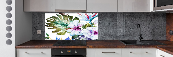 Keuken achterwand Hawaiiaanse bloemen