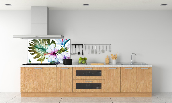 Keuken achterwand Hawaiiaanse bloemen