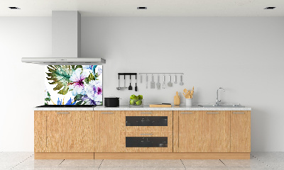 Keuken achterwand Hawaiiaanse bloemen