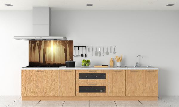 Panel dekor szkło Mgła w lesie