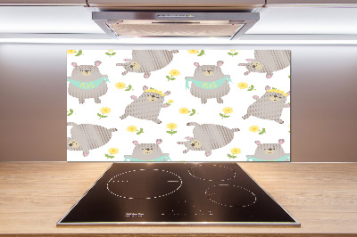 Spatplaat keuken Illustratie van een teddybeer