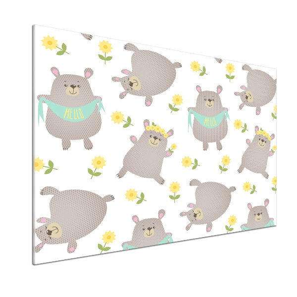 Spatplaat keuken Illustratie van een teddybeer