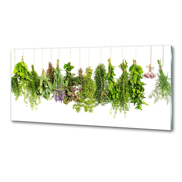 Achterwand keuken Kruiden aan een touwtje