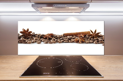 Keuken achterwand Koffiebonen kaneel