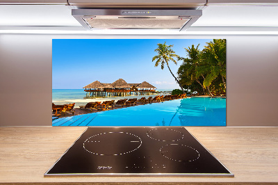 Keuken achterwand Zwembad op de Malediven