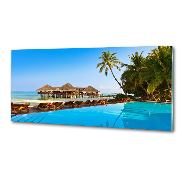 Keuken achterwand Zwembad op de Malediven