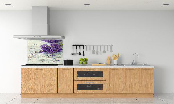 Glazen achterwand keuken Lavendel