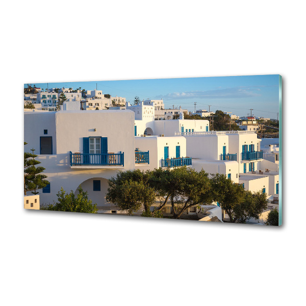Glazen achterwand keuken Mykonos, Griekenland