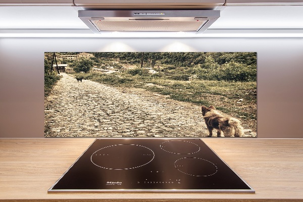 Panel do kuchni Dwa psy na wzgórzu