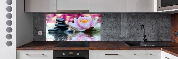 Spatscherm keuken Waterlelie