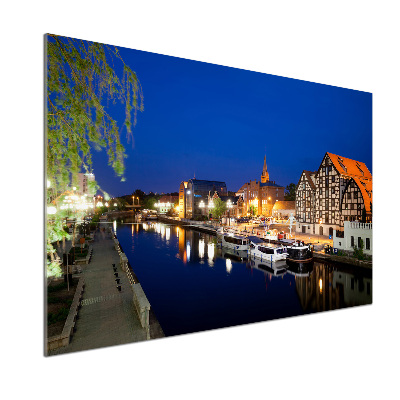 Spatscherm keuken Bydgoszcz 's nachts