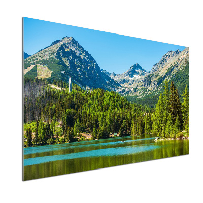 Panel do kuchni Jezioro w górach