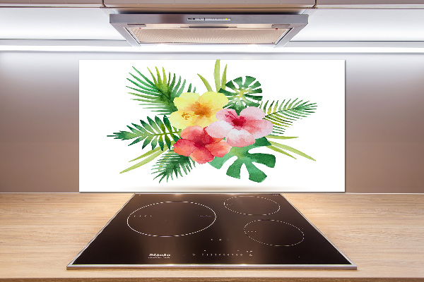 Keuken achterwand Hawaiiaanse bloemen