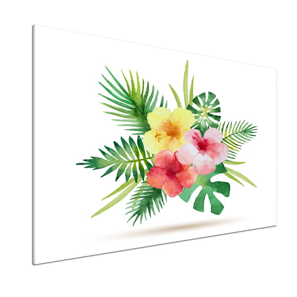 Keuken achterwand Hawaiiaanse bloemen